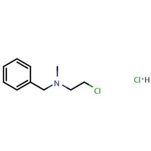 Chemical structure of N-(2-chloroethyl)-N-methylbenzylamine hydrochloride , CAS 23510-18-1, AChemBlock U137835