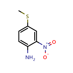 Chemical structure of 4-(Methylsulfanyl)-2-nitroaniline , CAS 23153-09-5, AChemBlock U137857