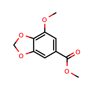 Chemical structure of Methyl 7-Methoxybenzodioxole-5-carboxylate , CAS 22934-58-3, AChemBlock U137884