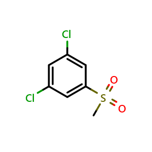 Chemical structure of 3,5-Dichlorophenyl Methyl Sulphone , CAS 22821-89-2, AChemBlock U137894