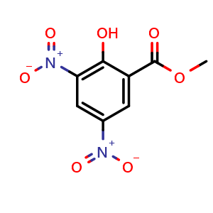 Chemical structure of Methyl 3,5-Dinitrosalicylate , CAS 22633-33-6, AChemBlock U137908