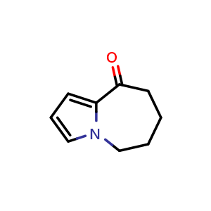 Chemical structure of 7,8-Dihydro-5H-pyrrolo[1,2-a]azepin-9(6H)-one , CAS 22607-51-8, AChemBlock U137913