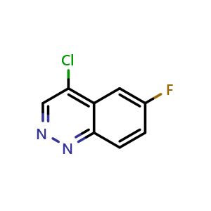 Chemical structure of 4-Chloro-6-fluorocinnoline , CAS 2251-62-9, AChemBlock U137924