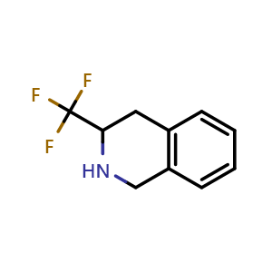 Chemical structure of 3-(trifluoromethyl)-1,2,3,4-tetrahydroisoquinoline , CAS 223915-99-9, AChemBlock U137948