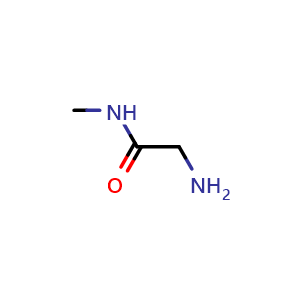 Chemical structure of 2-Amino-N-methylacetamide , CAS 22356-89-4, AChemBlock U137953