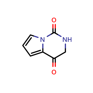 Chemical structure of 2,3-Dihydropyrrolo[1,2-c]pyrimidine-1,4-dione , CAS 223432-94-8, AChemBlock U137956