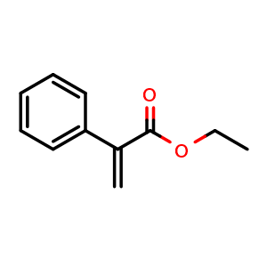 Chemical structure of Ethyl 2-phenylacrylate , CAS 22286-82-4, AChemBlock U138009