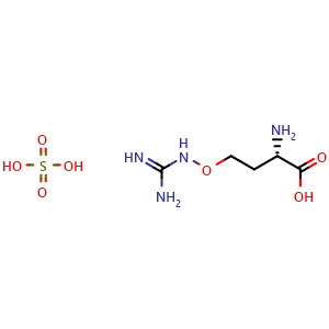 Chemical structure of L-Canavanine Sulfate , CAS 2219-31-0, AChemBlock U138034