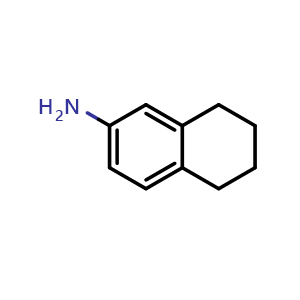 Chemical structure of 5,6,7,8-Tetrahydro-2-naphthylamine , CAS 2217-43-8, AChemBlock U138039