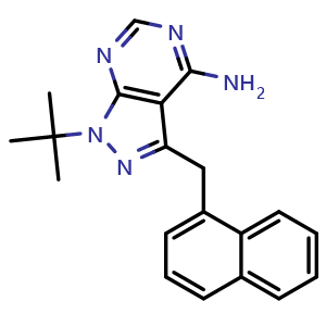 Chemical structure of 1-NM-PP1 , CAS 221244-14-0, AChemBlock U138044