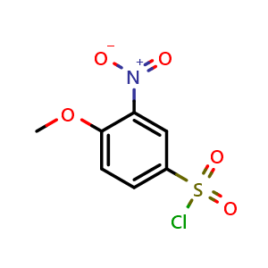 Chemical structure of 4-Methoxy-3-nitrobenzenesulfonyl Chloride , CAS 22117-79-9, AChemBlock U138046
