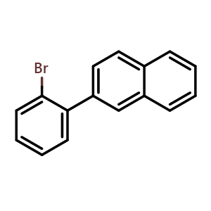 Chemical structure of 2-(2-Bromophenyl)naphthalene , CAS 22082-97-9, AChemBlock U138052