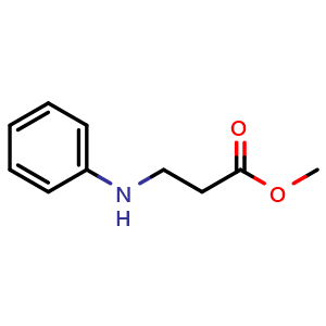 Chemical structure of N-Phenyl-beta-alanine Methyl Ester , CAS 21911-84-2, AChemBlock U138072