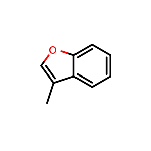 Chemical structure of 3-Methylbenzofuran , CAS 21535-97-7, AChemBlock U138126