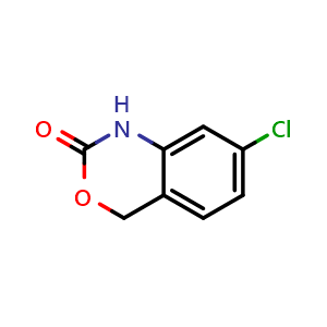 Chemical structure of 7-Chloro-1H-benzo[d][1,3]oxazin-2(4H)-one , CAS 21500-70-9, AChemBlock U138128