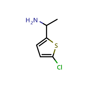 Chemical structure of 1-(5-Chloro-2-thienyl)ethylamine , CAS 214759-44-1, AChemBlock U138134