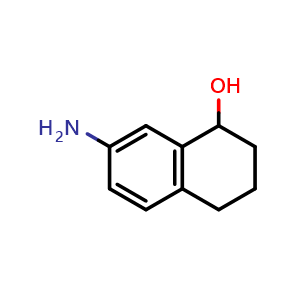 Chemical structure of 7-Amino-1,2,3,4-tetrahydronaphthol , CAS 214698-03-0, AChemBlock U138135