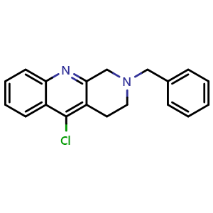 Chemical structure of 2-Benzyl-5-chloro-1,2,3,4-tetrahydrobenzo[b][1,7]naphthyridine , CAS 214551-70-9, AChemBlock U138137