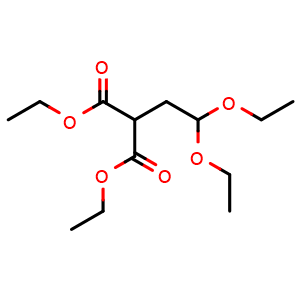 Chemical structure of Diethyl 3,3-Diethoxypropane-1,1-dicarboxylate , CAS 21339-47-9, AChemBlock U138159
