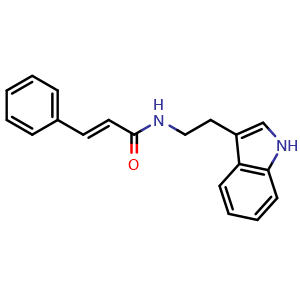 Chemical structure of trans-N-[2-(3-Indolyl)ethyl]cinnamamide , CAS 212707-61-4, AChemBlock U138167