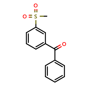 Chemical structure of 3-(Methylsulfonyl)benzophenone , CAS 21205-05-0, AChemBlock U138177