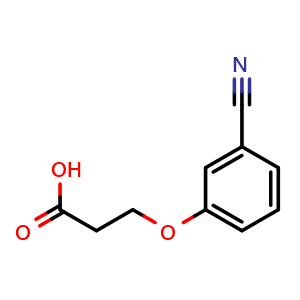 Chemical structure of 3-(3-Cyanophenoxy)propionic acid , CAS 210962-57-5, AChemBlock U138186