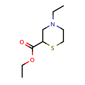 Chemical structure of Ethyl 4-Ethylthiomorpholine-2-carboxylate , CAS 2097800-27-4, AChemBlock U138216