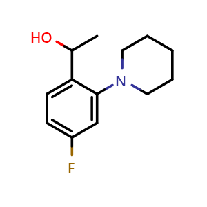 1-[4-Fluoro-2-(1-piperidyl)phenyl]ethanol