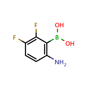 Chemical structure of 6-Amino-2,3-difluorophenylboronic acid , CAS 2096338-47-3, AChemBlock U138223