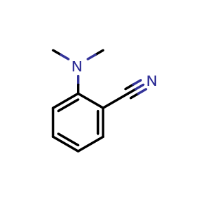 Chemical structure of 2-(Dimethylamino)benzonitrile , CAS 20925-24-0, AChemBlock U138231