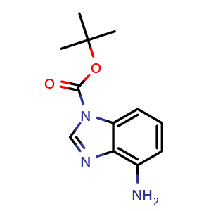 Chemical structure of 1-Boc-4-aminobenzoimidazole , CAS 208772-74-1, AChemBlock U138271