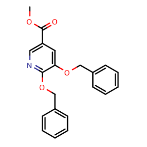Chemical structure of Methyl 5,6-Bis(benzyloxy)nicotinate , CAS 2070896-62-5, AChemBlock U138288