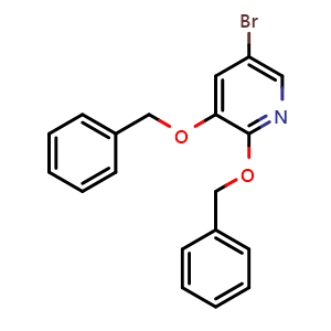 Chemical structure of 2,3-Bis(benzyloxy)-5-bromopyridine , CAS 2070896-44-3, AChemBlock U138291