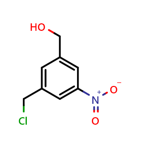 Chemical structure of 3-(Chloromethyl)-5-nitrobenzyl Alcohol , CAS 2069250-63-9, AChemBlock U138296