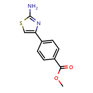 Chemical structure of Methyl 4-(2-Amino-4-thiazolyl)benzoate , CAS 206555-77-3, AChemBlock U138297
