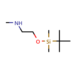 Chemical structure of N-[2-(tert-Butyldimethylsilyloxy)ethyl]methylamine , CAS 204580-28-9, AChemBlock U138316