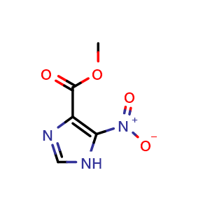 Chemical structure of Methyl 5-Nitroimidazole-4-carboxylate , CAS 20271-20-9, AChemBlock U138342