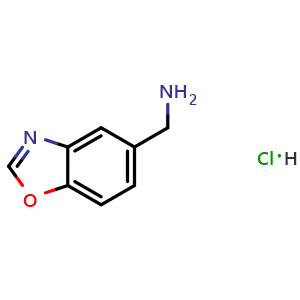 Chemical structure of 5-(Aminomethyl)benzoxazole hydrochloride , CAS 2006277-35-4, AChemBlock U138376