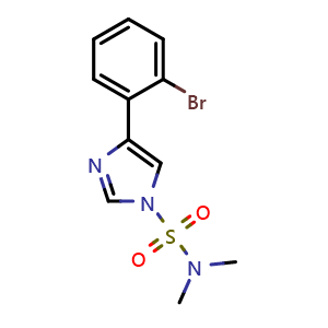 Chemical structure of 4-(2-Bromophenyl)-N,N-dimethylimidazole-1-sulfonamide , CAS 2006277-15-0, AChemBlock U138379