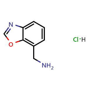 Chemical structure of 7-(Aminomethyl)benzoxazole hydrochloride , CAS 2006276-90-8, AChemBlock U138382