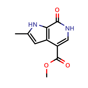 Chemical structure of Methyl 2-Methyl-7-oxo-6,7-dihydro-6-azaindole-4-carboxylate , CAS 2006263-62-1, AChemBlock U138383