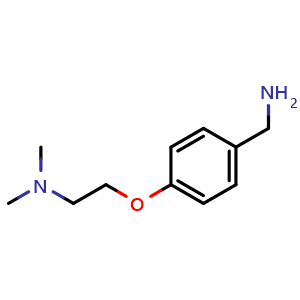 Chemical structure of 4-[2-(Dimethylamino)ethoxy]benzylamine , CAS 20059-73-8, AChemBlock U138384