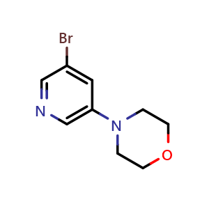 Chemical structure of 3-Bromo-5-morpholinopyridine , CAS 200064-13-7, AChemBlock U138385