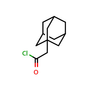 Chemical structure of 1-Adamantaneacetyl Chloride , CAS 19835-38-2, AChemBlock U138400