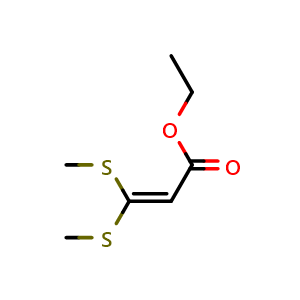 Chemical structure of Ethyl 3,3-Bis(methylthio)acrylate , CAS 19606-92-9, AChemBlock U138430