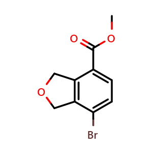 Chemical structure of methyl 7-bromo-1,3-dihydroisobenzofuran-4-carboxylate , CAS 1956329-56-8, AChemBlock U138438