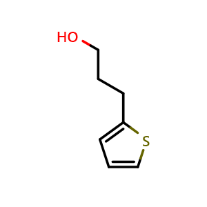 Chemical structure of 3-(2-Thienyl)-1-propanol , CAS 19498-72-7, AChemBlock U138450