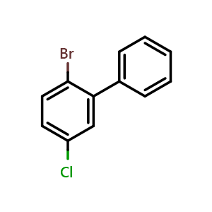 Chemical structure of 2-Bromo-5-chlorobiphenyl , CAS 1936711-65-7, AChemBlock U138459