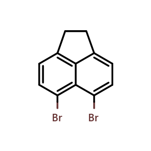 Chemical structure of 5,6-Dibromo-1,2-dihydroacenaphthylene , CAS 19190-91-1, AChemBlock U138479