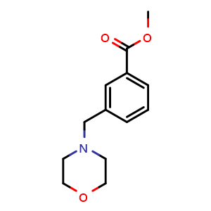 Chemical structure of Methyl 3-(Morpholinomethyl)benzoate , CAS 190660-95-8, AChemBlock U138491
